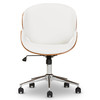 Baxton Studio Bruce Modern White and Walnut Office Chair 124-6947